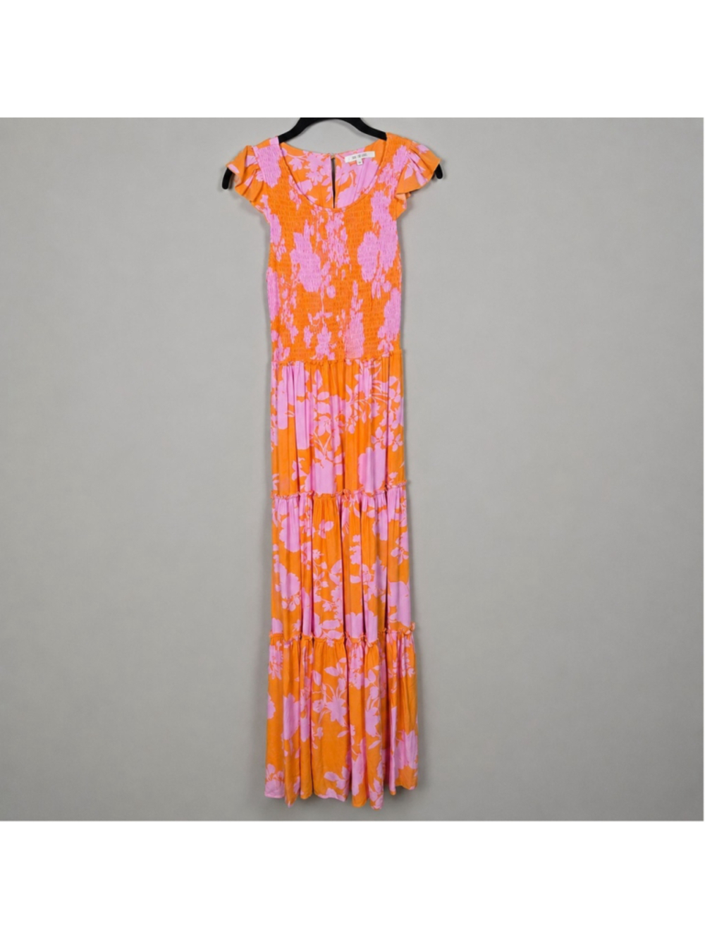 Abel the Label Anthropologie Angelica Tiered Floral Maxi Dress XS Ruffle Resort